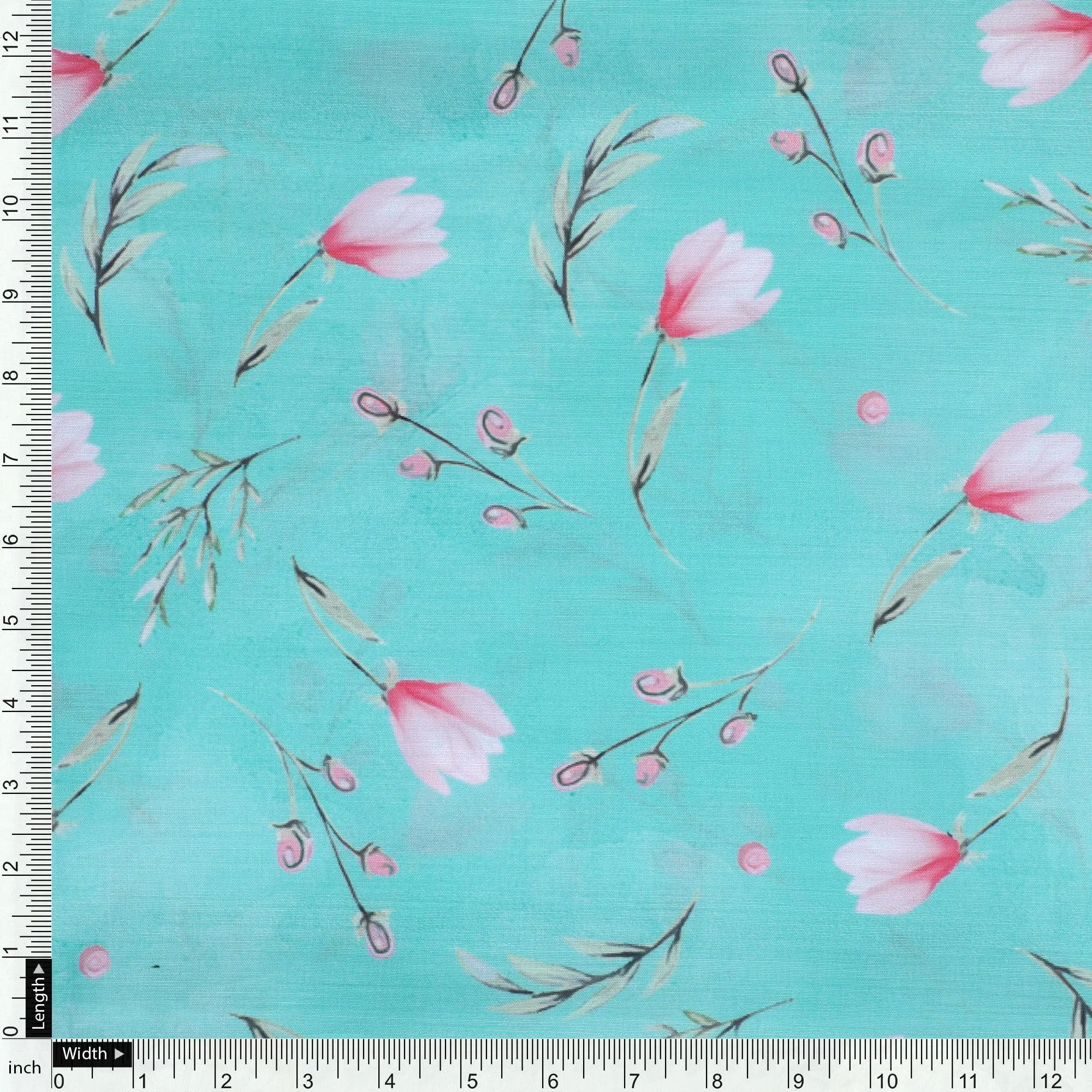 Romantic And Feminine Digital Printed Fabric - Muslin