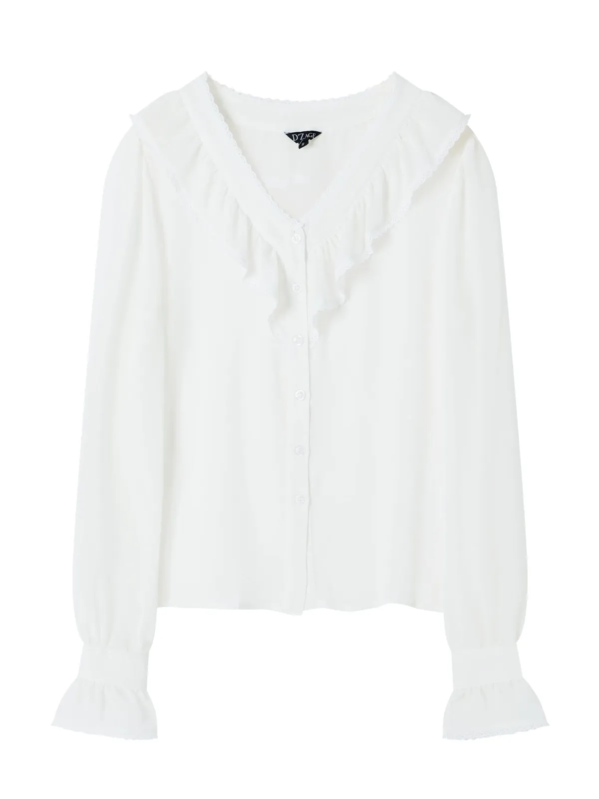 Ruffled Button-up Top*