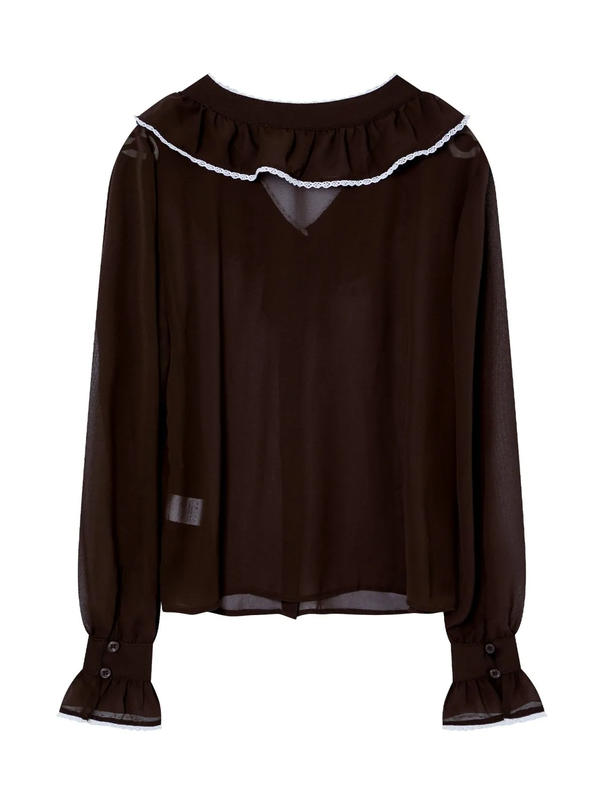 Ruffled Button-up Top*