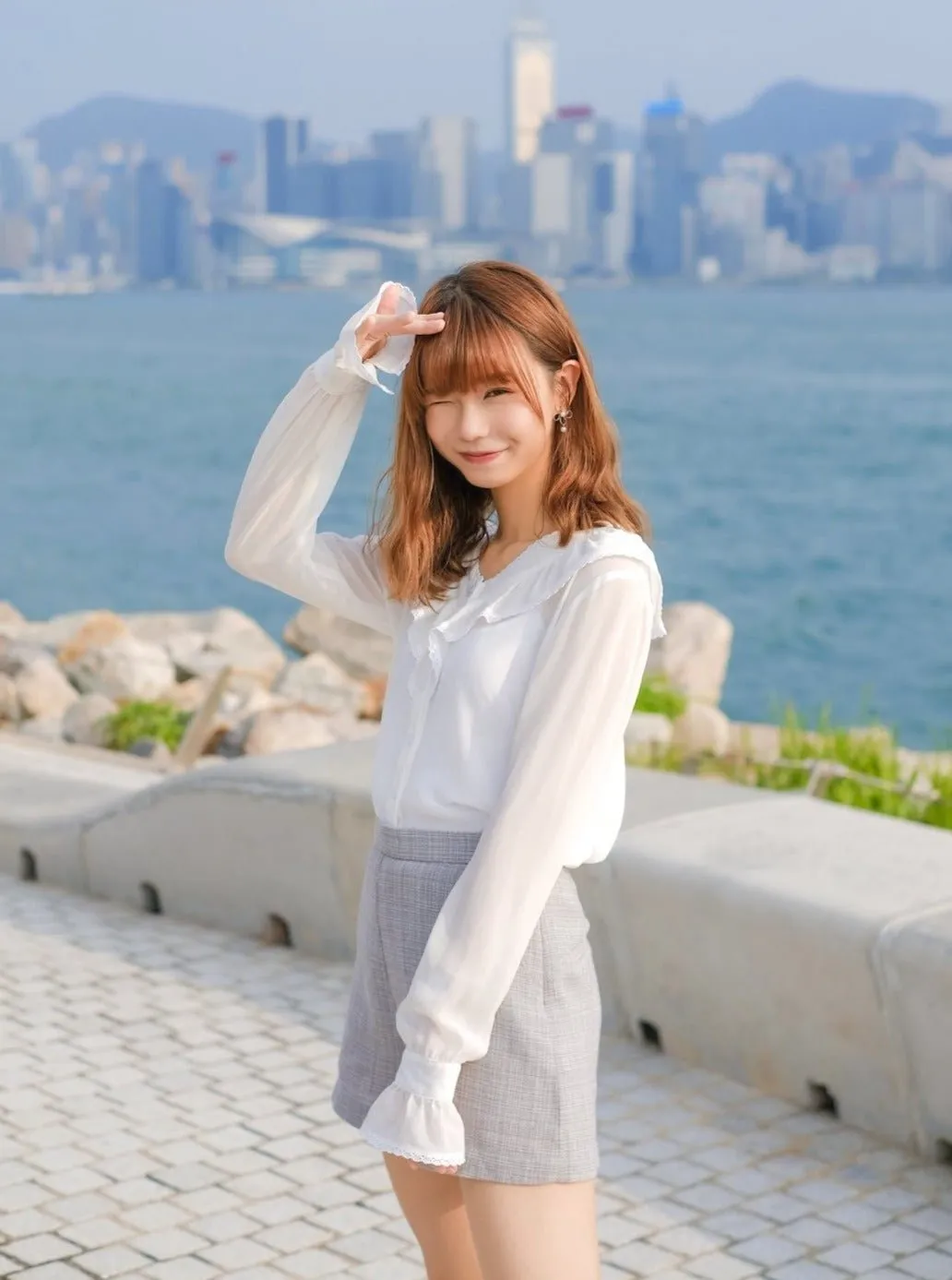 Ruffled Button-up Top*