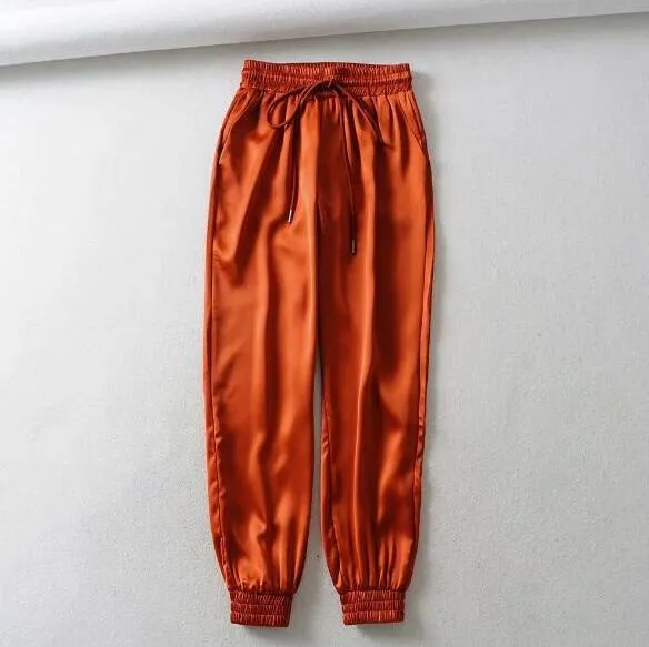 Satin Cargo Pants