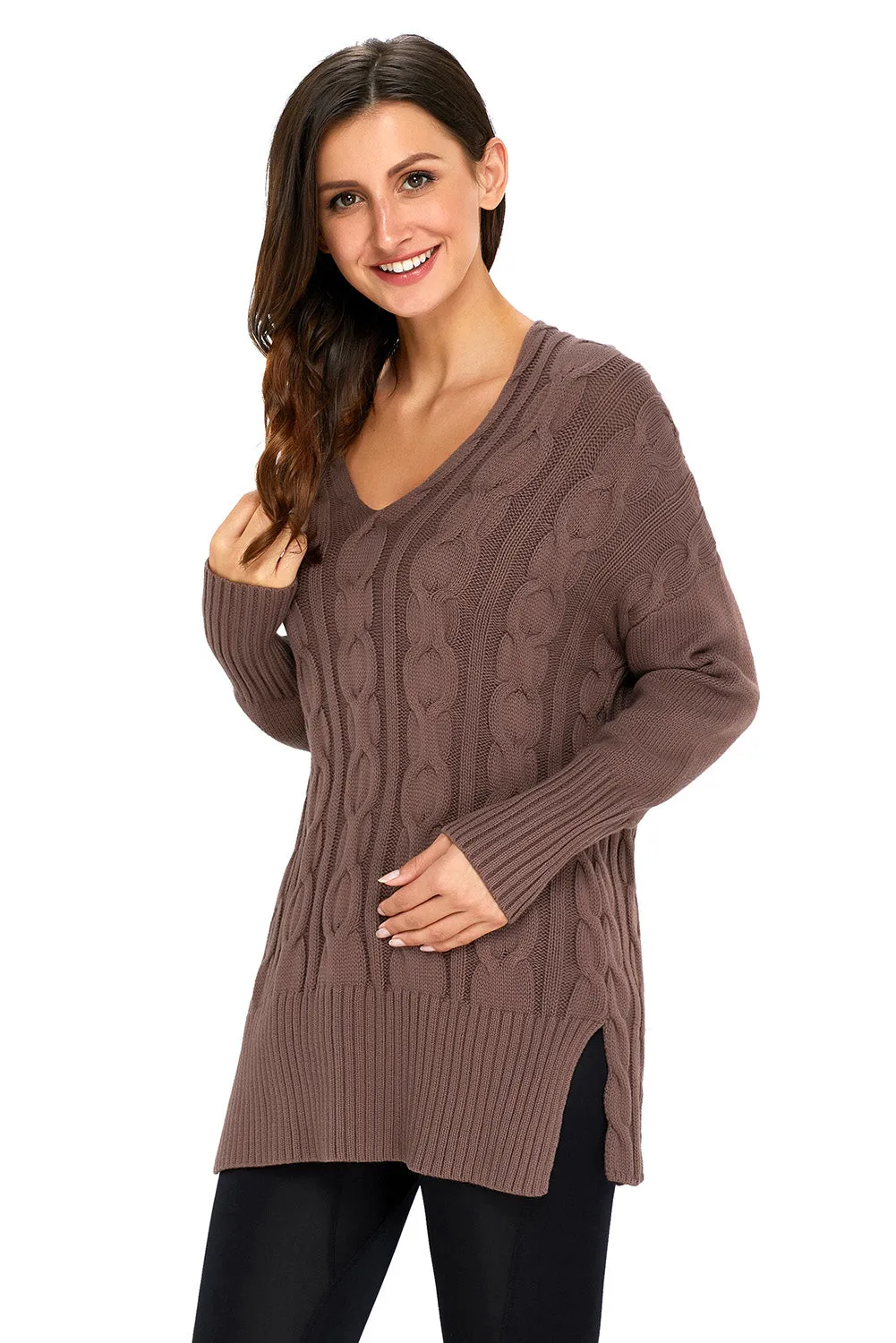 Sexy Mocha Oversized Cozy up Knit Sweater