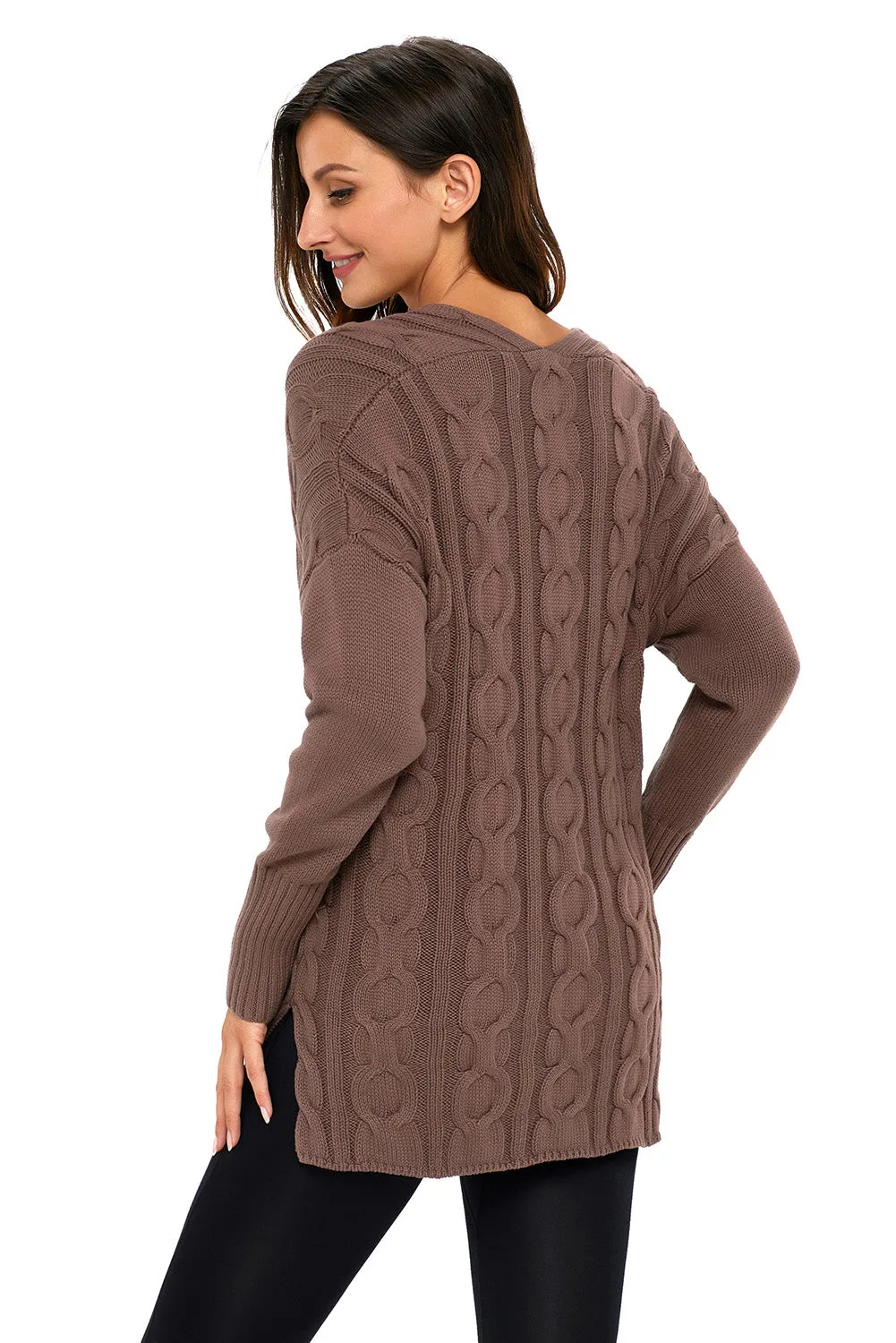 Sexy Mocha Oversized Cozy up Knit Sweater