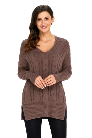 Sexy Mocha Oversized Cozy up Knit Sweater