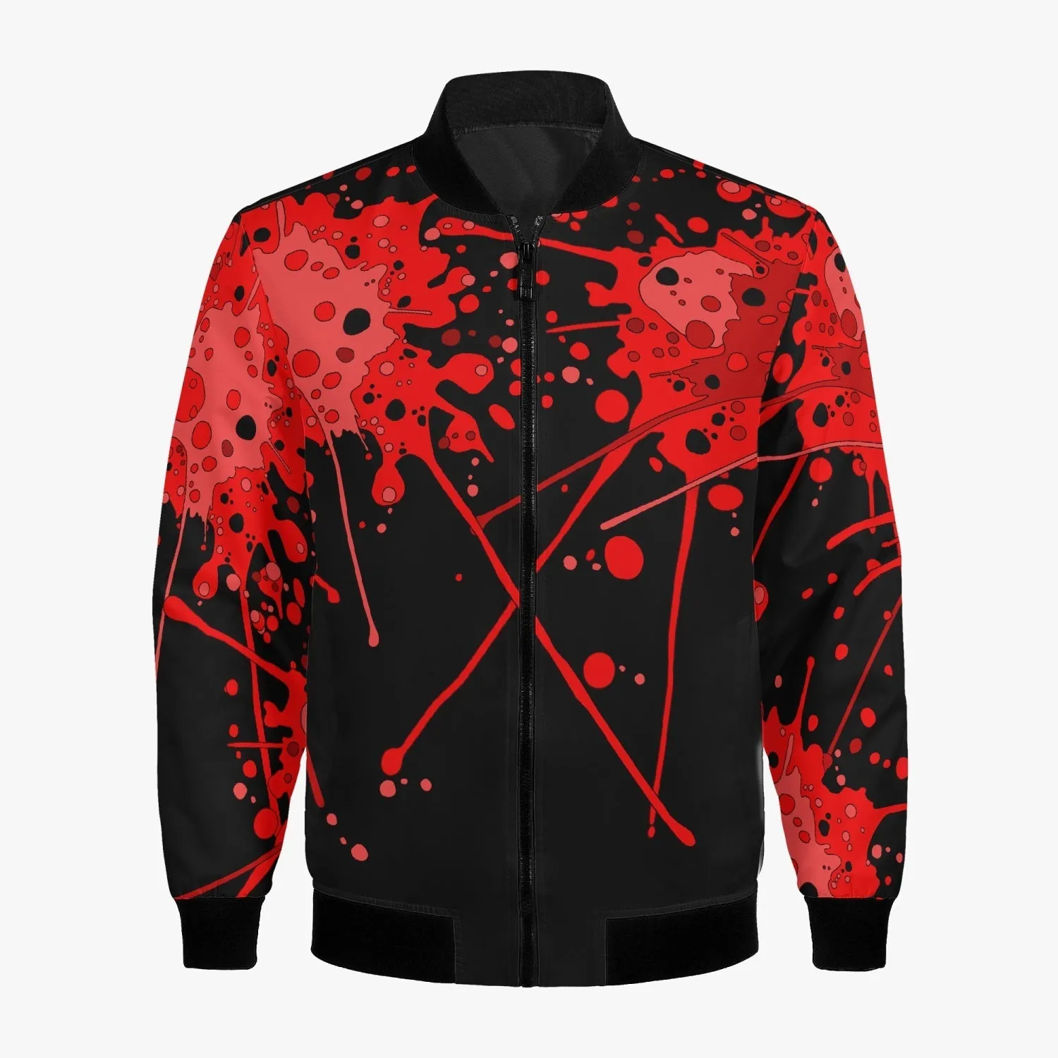 Sickstem, Red Paint Splash Lightweight Women's Bomber Jacket