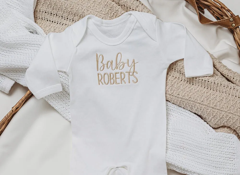 Simple Script Name Embroidered Vest