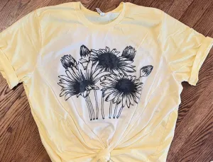 Sunflower bleached graphic tee