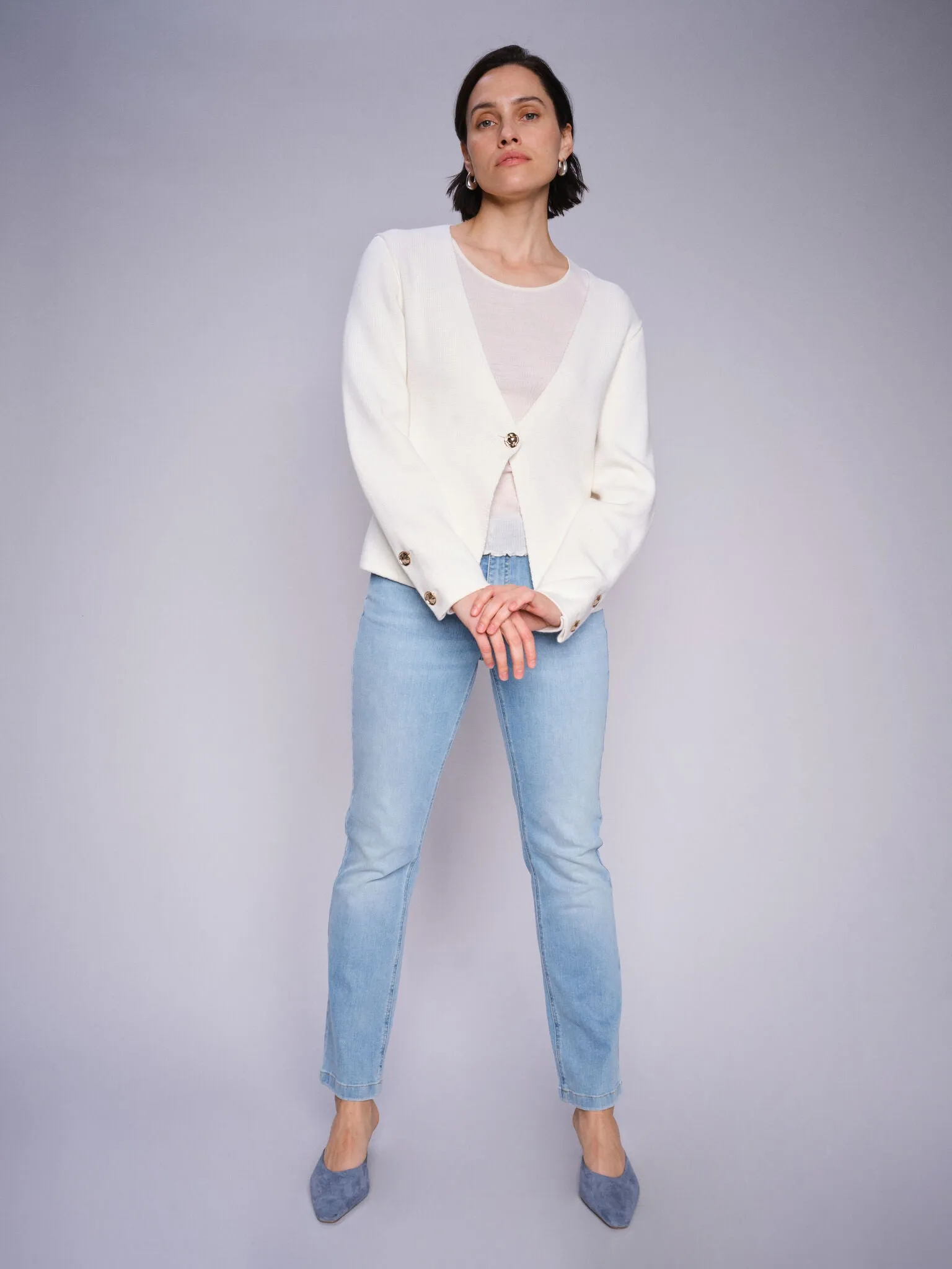 Taegan Knit Cardigan - Ecru