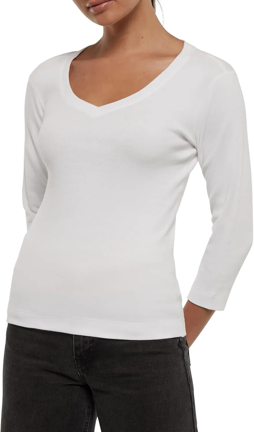 Three Dots Women's 3/4 Sleeve Top