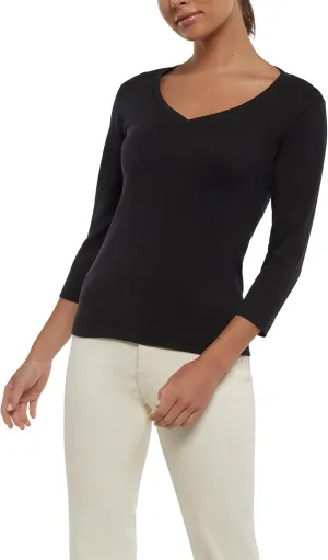 Three Dots Women's 3/4 Sleeve Top