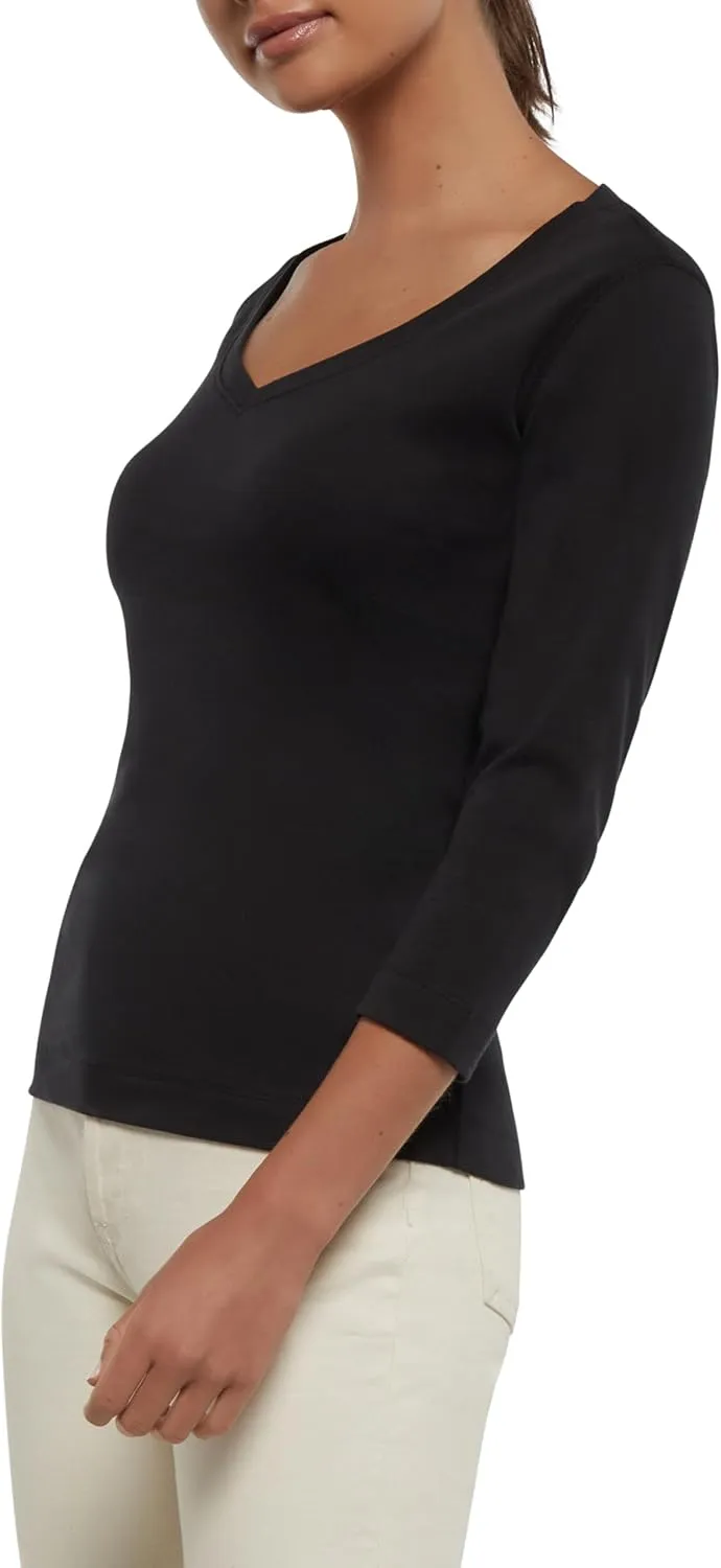 Three Dots Women's 3/4 Sleeve Top
