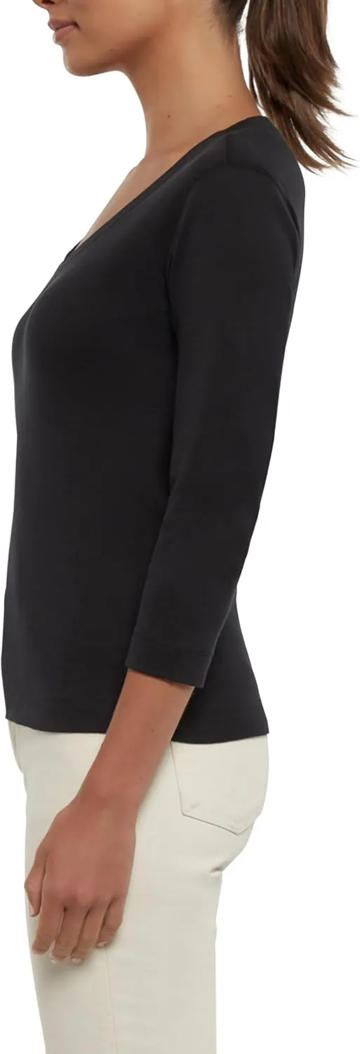 Three Dots Women's 3/4 Sleeve Top