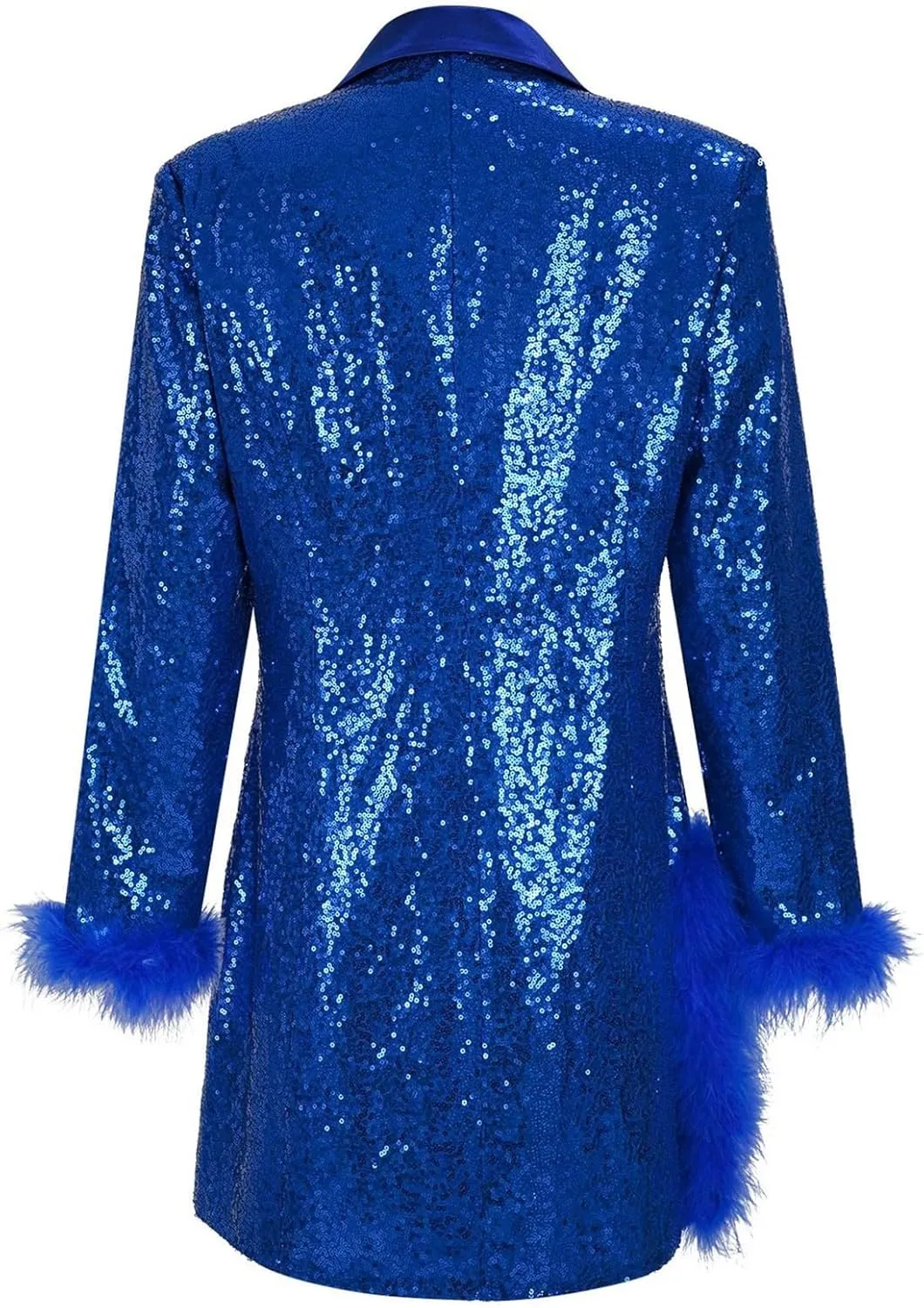 Womens 2024 Fashion Sexy Sequin Solid Blazers Deep V Neck Long Sleeve Pockets Cardigans Party Work Commuting Jackets